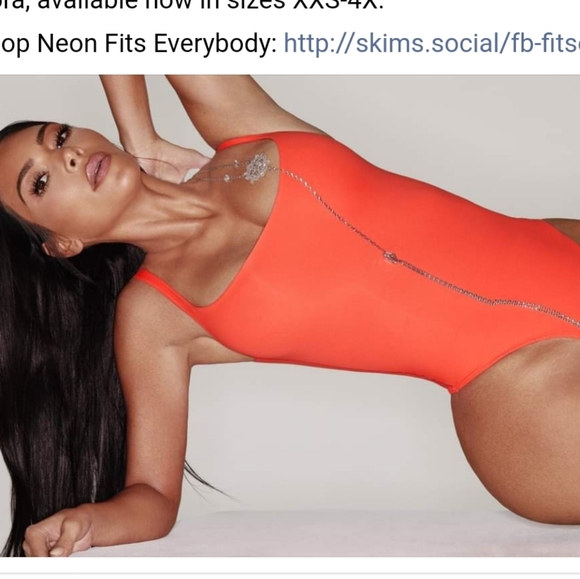 Skims Neon Fits Everybody Square Neck Bodysuit - Picture 3 of 10